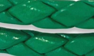 Shop Liza Schwartz Mens' Braided Leather Wrap Bracelet In Green