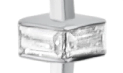Liza Schwartz Bridget Cz Station Hoop Earrings In Silver