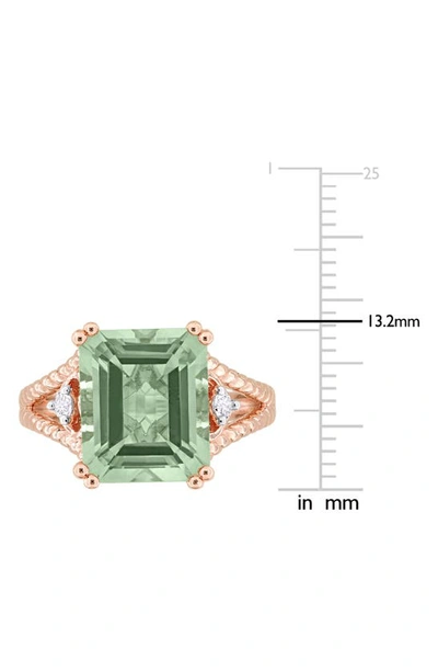Delmar Green Quartz & White Topaz Statement Ring In Green