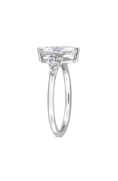 Delmar Sterling Silver Created Moissanite Ring In Silver