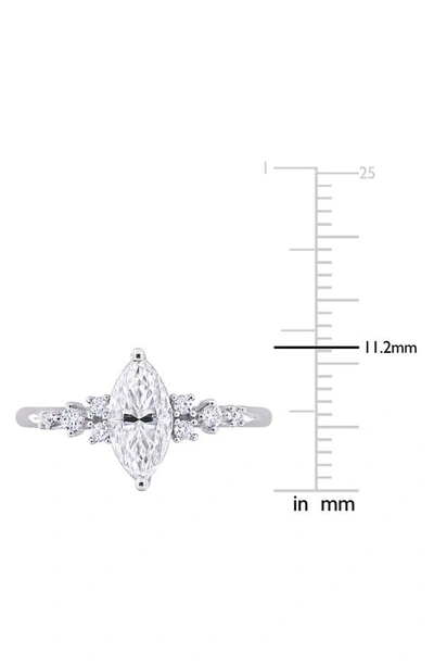 Delmar Sterling Silver Created Moissanite Ring In Silver