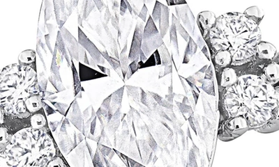 Delmar Sterling Silver Created Moissanite Ring In Silver