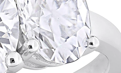 Delmar Sterling Silver Oval Cut Created Moissanite Engagement Ring In Silver