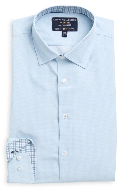 Shop Report Collection 4-way Stretch Dress Shirt In Light Blue
