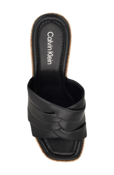 Shop Calvin Klein Heyla Wedge Sandal In Black
