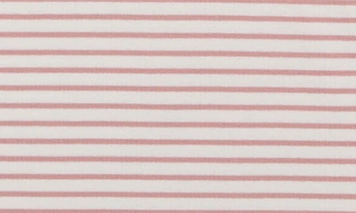 Maniere Stripe Stretch Cotton Top & Pants Set In Mauve
