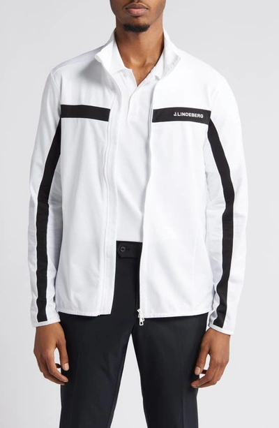 Shop J. Lindeberg Jarvis Mid Layer Performance Jacket In White