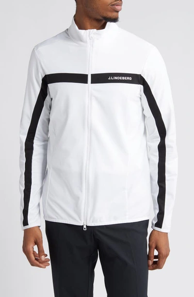 Shop J. Lindeberg Jarvis Mid Layer Performance Jacket In White