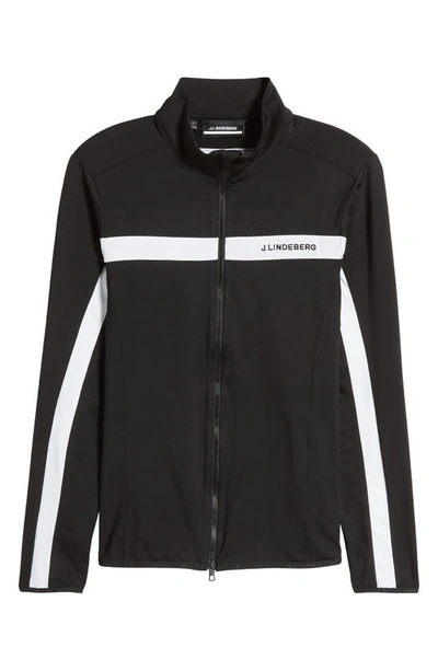 Shop J. Lindeberg Jarvis Mid Layer Performance Jacket In Black