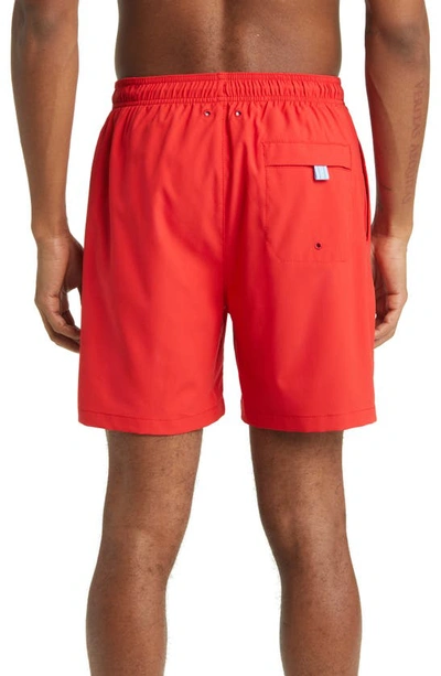 Shop Tommy Bahama Naples Shore Swim Trunks In Boomerang Red