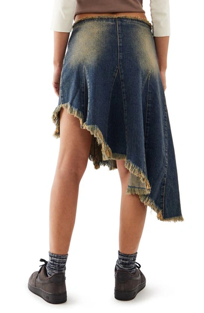 Shop Bdg Urban Outfitters Asymmetric Denim Skirt In Light Vintage
