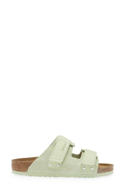 Shop Birkenstock Uji Slide Sandal In Faded Lime