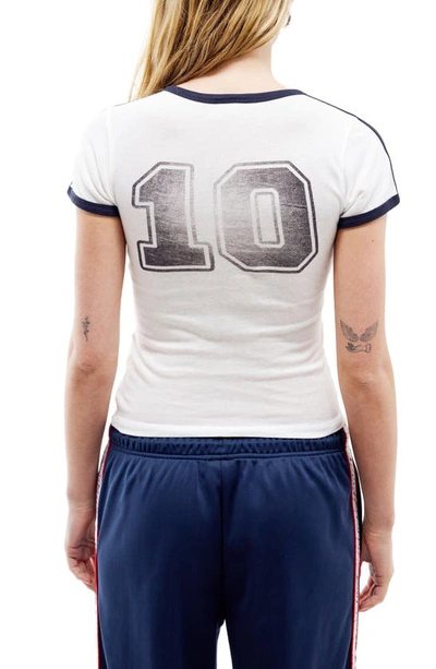Shop Iets Frans Mia Football Baby Tee In White