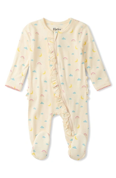 Shop Hatley Lucky Charms Ruffle Footie In Pristine