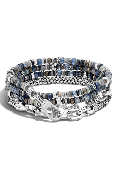 Shop John Hardy Transformable Wrap Bracelet In Silver