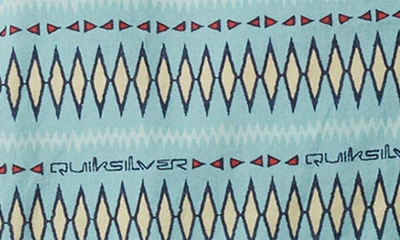 Shop Quiksilver Kids' Vibrations Short Sleeve Woven Shirt In Marine Blue
