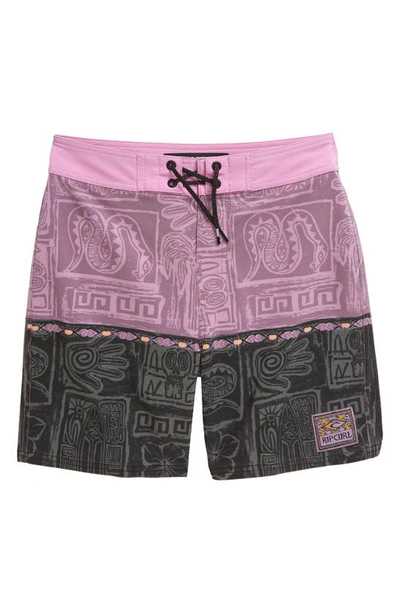 Shop Rip Curl Kids' Islands Mirage Board Shorts In Dusty Purple