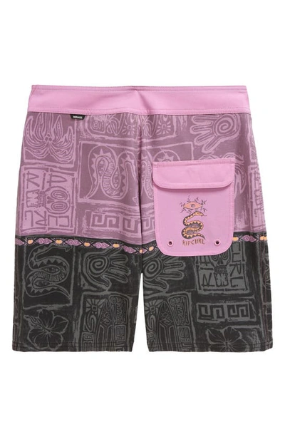 Shop Rip Curl Kids' Islands Mirage Board Shorts In Dusty Purple