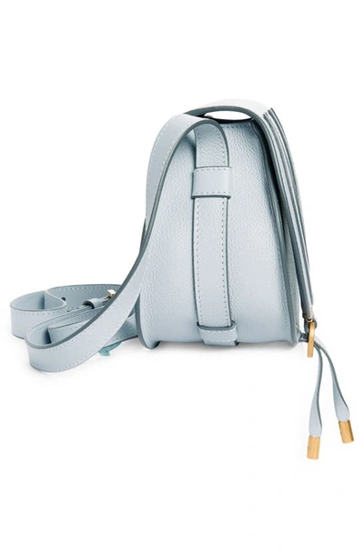 Shop Chloé Small Marcie Leather Crossbody Bag In Graceful Blue