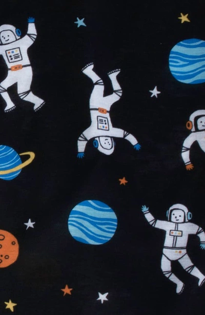 Shop Munki Munki Kids' Astronauts Pajama Pants In Black