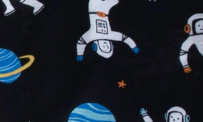 Shop Munki Munki Kids' Astronauts Pajama Pants In Black