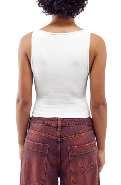 Shop Bdg Urban Outfitters Rib Crop Tank In White