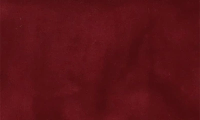 Maniere Manière Floral Print Collar Velour Footie In Ruby