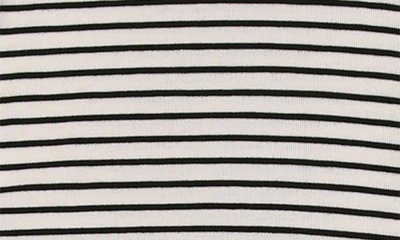 Shop Maniere Stripe Stretch Cotton T-shirt & Pants Set In Black