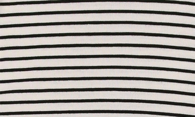 Maniere Stripe Stretch Cotton T-shirt & Pants Set In Black