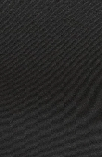 Shop Nike Essentials Swoosh Taping Crop T-shirt In Black/ Sail