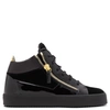 Giuseppe Zanotti Navy Velvet Mid-top Veronica Sneakers