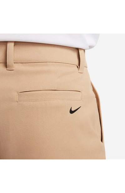 Shop Nike Dri-fit 8-inch Water Repellent Chino Golf Shorts In Hemp/ Black