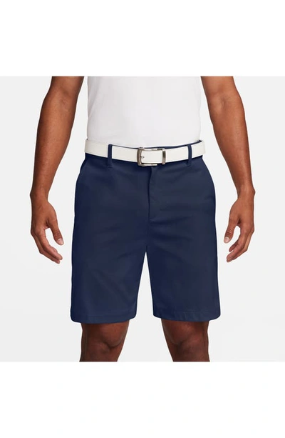 Shop Nike Dri-fit 8-inch Water Repellent Chino Golf Shorts In Midnight Navy/ Black