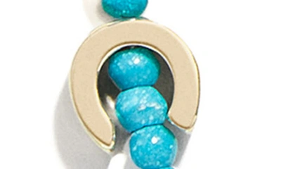 Shop Baublebar Turquoise Bead Initial Charm Necklace In Gold C