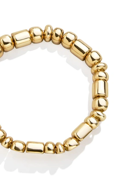 Shop Baublebar Mixed Bead Stretch Bracelet In Gold