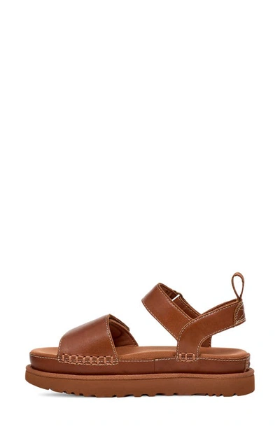 Shop Ugg Goldenstar Platform Sandal In Tan