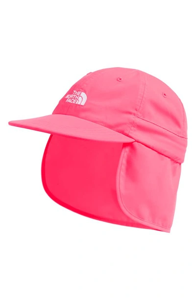 Shop The North Face Kids' Class V Sunshield Hat In Poppy Wavy Brand Proud Phantom