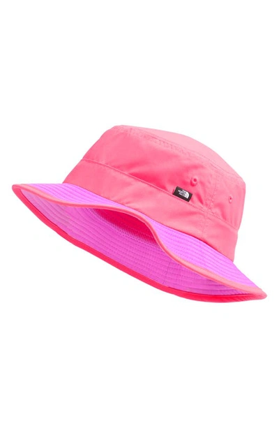 Shop The North Face Kids' Class V Brimmer Sun Hat In Poppy Wavy Brand Proud Phantom