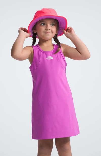 Shop The North Face Kids' Class V Brimmer Sun Hat In Poppy Wavy Brand Proud Phantom