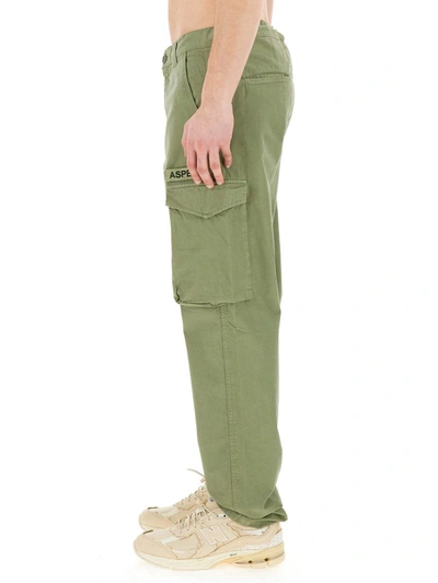 Shop Aspesi Cargo Pants In Green