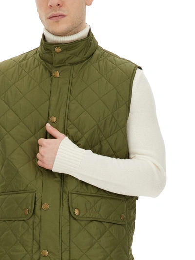 Shop Barbour Quilted Vest In Green