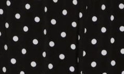 Shop Connected Apparel Polka Dot Capri Jumpsuit In Black