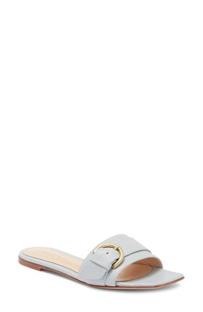 Shop Gianvito Rossi Buckle Slide Sandal In Blue/gold/multi