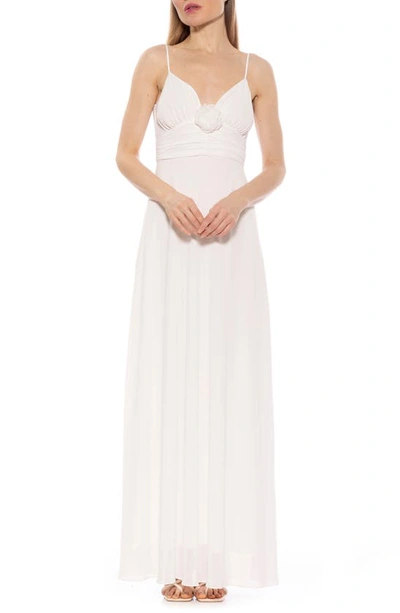 Shop Alexia Admor Layla Rosette Maxi Dress In Ivory