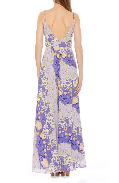 Shop Alexia Admor Layla Rosette Maxi Dress In Lilac Floral