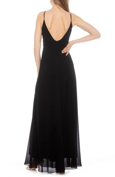 Shop Alexia Admor Layla Rosette Maxi Dress In Black