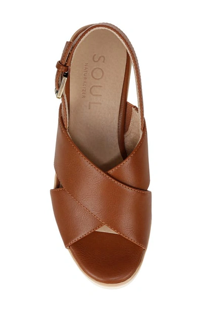 Shop Soul Naturalizer Goodtimes Slingback Sandal In Mid Brown Faux Leather