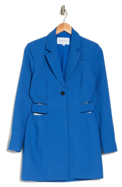 Shop Lucy Paris Pasha Long Sleeve Blazer Dress In Blue