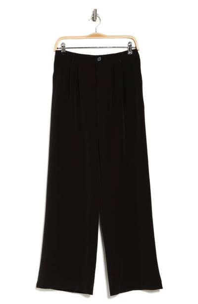 Shop Laundry By Shelli Segal Belle Crepe Wide Leg Pants In Black