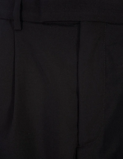 Shop Amiri Double Pleat Shorts In Black